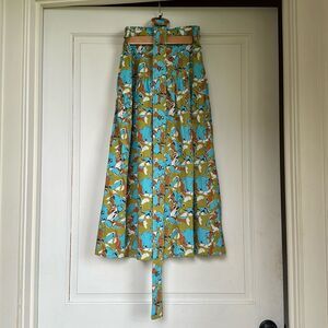 New Without Tag Pull On Cotton Skirt With Belt By Elizabeth James The Label